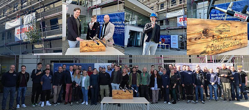 Topping-Out Ceremony for Sustainable new Building