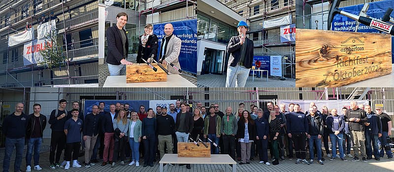 Topping-Out Ceremony for Sustainable new Building
